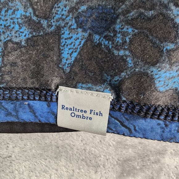 Boys Magellan Reversible T Shirt Realtree Fish Ombre Long Sleeve Crew Neck M - Picture 8 of 12